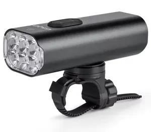 פנס קדמי לאופניים עוצמתי 2000 לומן עם סוללה נטענת USB עמיד למים IPX6 דגם F2